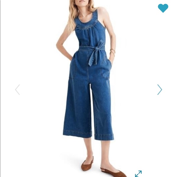 Madewell Pants - Madewell Halter Wide Leg Denim Jumpsuit NWT